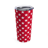 White Stars on Red Tumbler 20oz