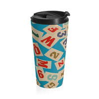 Alphabet Blocks Stainless Steel Travel Mug