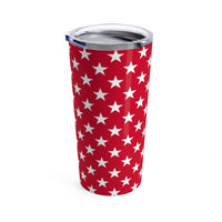 White Stars on Red Tumbler 20oz