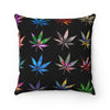 Weed Spun Polyester Square Pillow