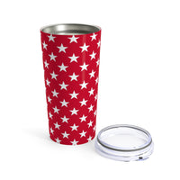 White Stars on Red Tumbler 20oz