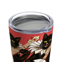 Dancing Cat with Banjo Tumbler 20oz