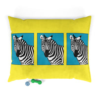 Zebra on Yellow Pet Bed