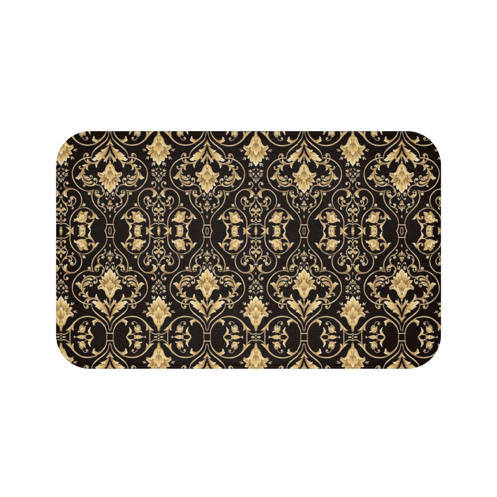 Black and Gold Bath Mat