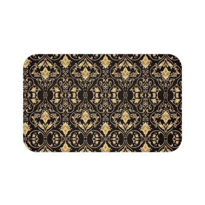 Black and Gold Bath Mat