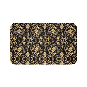 Black and Gold Bath Mat