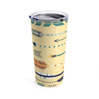 Vertical Arrows on Yellow Tumbler 20oz