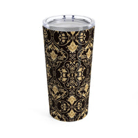 Gold on Black Design Tumbler 20oz