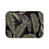 Tan Leaves on Black Bath Mat