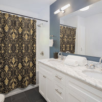 Black and Gold Shower Curtain