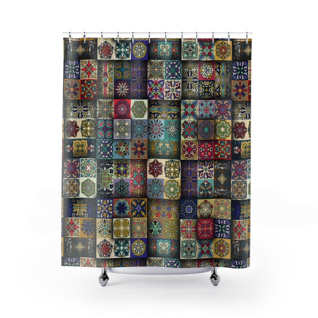 Mosaic Tile Shower Curtains