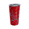 Blue spatter on Red Tumbler 20oz