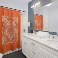 Melon Hippie Mandala Shower Curtain