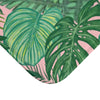 Foliage on Pink Bath Mat