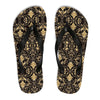 Black and Gold Unisex Flip-Flops