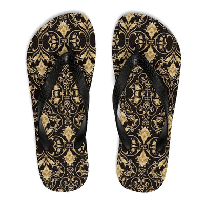 Black and Gold Unisex Flip-Flops