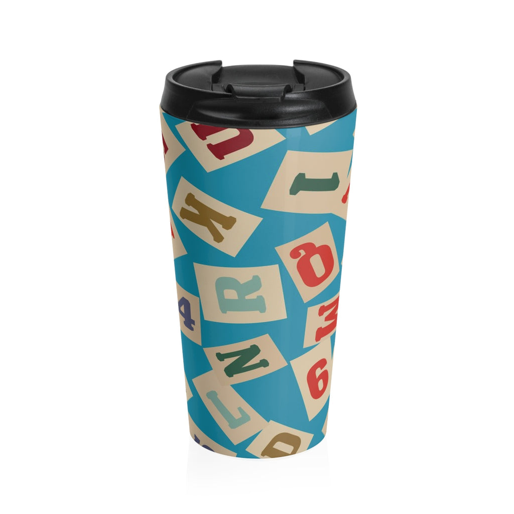 Alphabet Blocks Stainless Steel Travel Mug