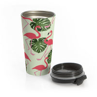 Pink Flamingo Stainless Steel Travel Mug