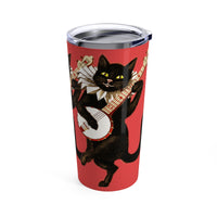 Dancing Cat with Banjo Tumbler 20oz