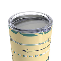 Vertical Arrows on Yellow Tumbler 20oz