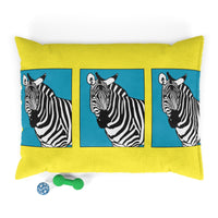 Zebra on Yellow Pet Bed