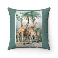 Giraffe Faux Suede Square Pillow