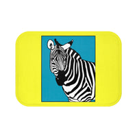 Zebra on Yellow Bath Mat