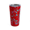 Blue spatter on Red Tumbler 20oz