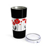 Poppies on Black Tumbler 20oz