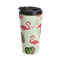 Pink Flamingo Stainless Steel Travel Mug