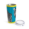 Zebra on Yellow Tumbler 20oz