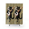 Harlequin Cat Shower Curtain