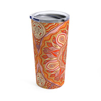 Orange Hippie Mandala Tumbler 20oz