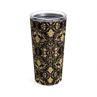 Gold on Black Design Tumbler 20oz