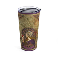 Woman Eating Apple Tumbler 20oz