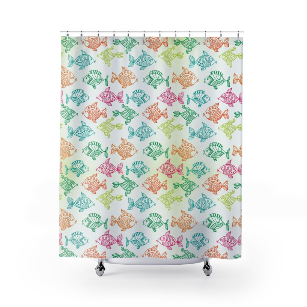 Colorful Fishies Shower Curtain