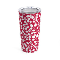 White Branches on Red Tumbler 20oz