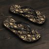 Black and Gold Unisex Flip-Flops