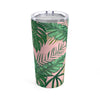 Green on Pink Tropical FlowersTumbler 20oz