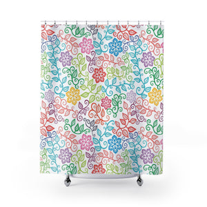 Floral Scrolls Shower Curtain