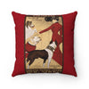 Red Dog Show Faux Suede Square Pillow