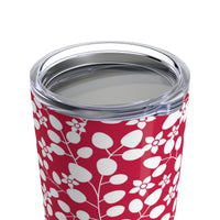 White Branches on Red Tumbler 20oz