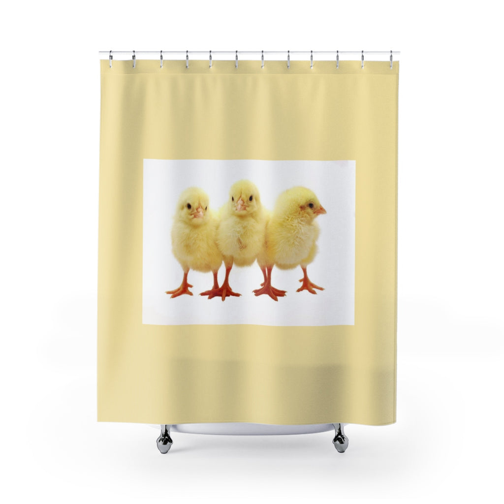 Cute Yellow Chicks Shower Curtain