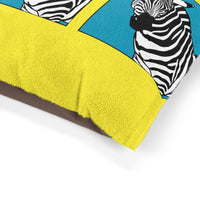 Zebra on Yellow Pet Bed