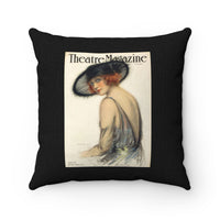 Red Haired Woman Spun Polyester Square Pillow Case