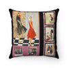 Flapper Fashion Faux Suede Square Pillow