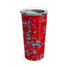 Blue spatter on Red Tumbler 20oz