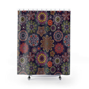 Colorful Hippie Flower Shower Curtain