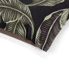 Large Green Leaves on Black Pet Bed