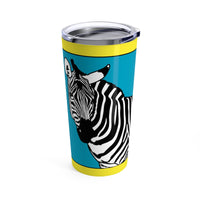 Zebra on Yellow Tumbler 20oz